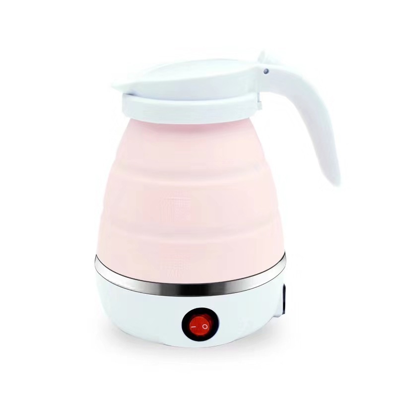 110v 220v Travel portable Silicone foldable 0.6L 600w electric kettle folding mini electric kettle