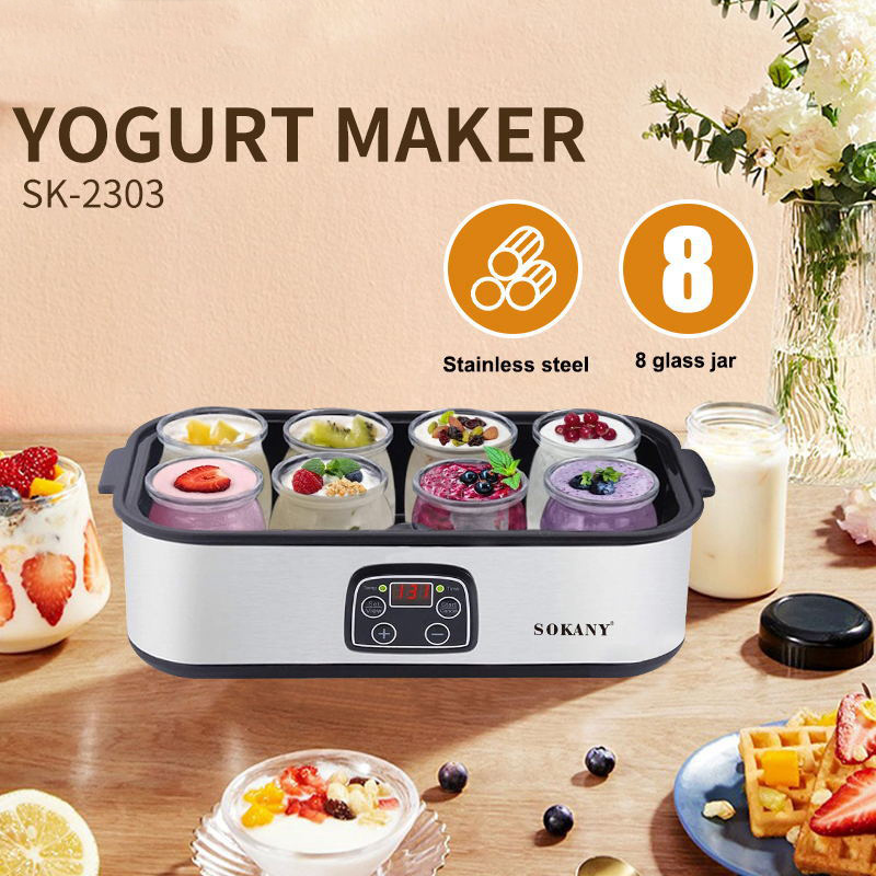 Digital Yogurt Making Machine Hot Sale High Quality 25 W Automatic Yogurt Maker Stainless Inox Housing BPA Free