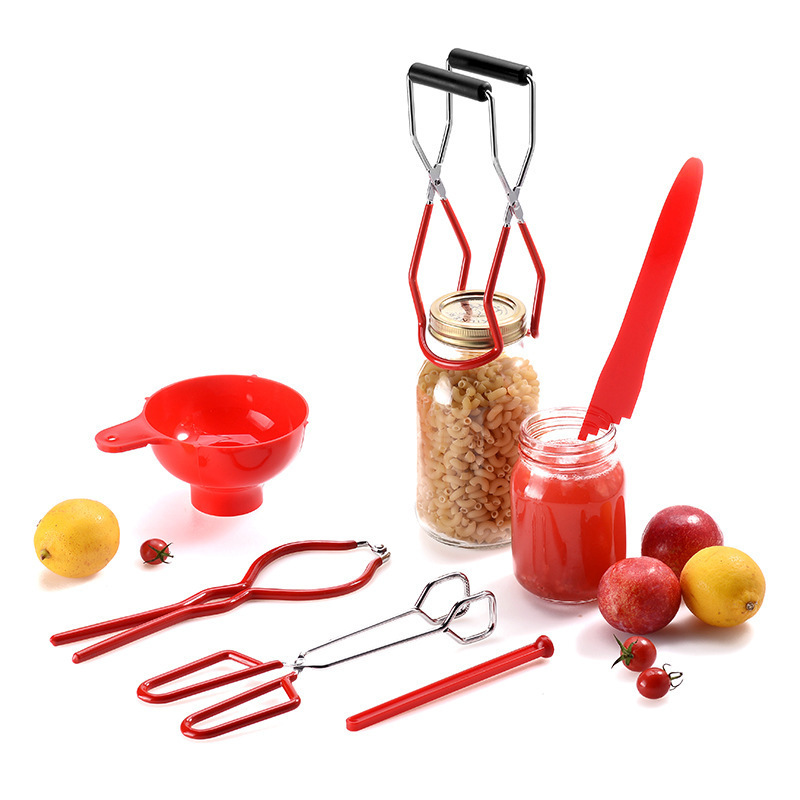 Hot 6 Piece Canning Kit Include Jar Lifter Canning Funnel Canning Tongs Lid Lifter Bubble Popper