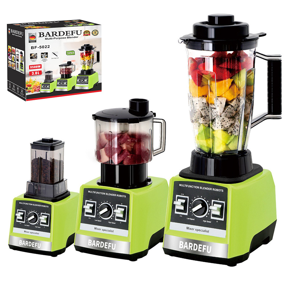 BARDEFU 9500w Popular Smoothies Shakes Food Chopping Blender and Food Processor Combo 3 in 1 Food Processor