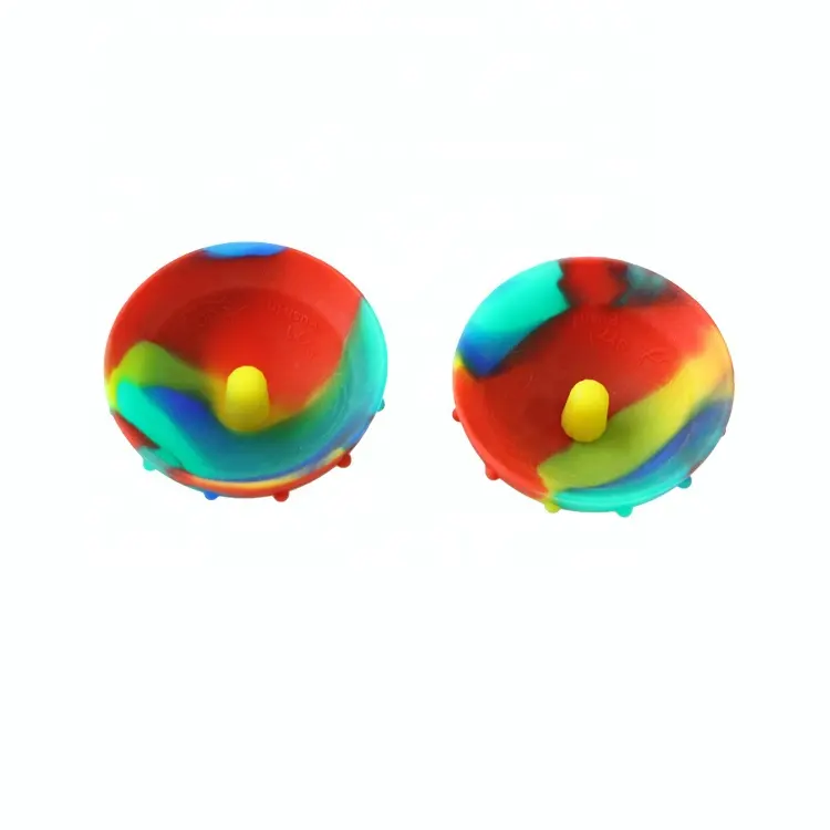 4PCS Bouncing  Fidget Toys, Novelty Outdoor Game Toys, Rubber Spinning Bowls  novel hip hop jump pops toy