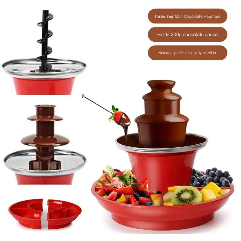 HOT Professional Electric Chocolate Fountain 3 layers detachable Commercial Chocolate Fountain Machine