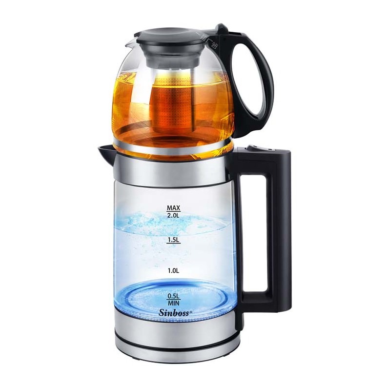 Electric Tea Pot Boiler Water Coffee Glass Body Jug Glass Tea Kettle/Turkey Glass Kettle/ teapot borosilicate glass