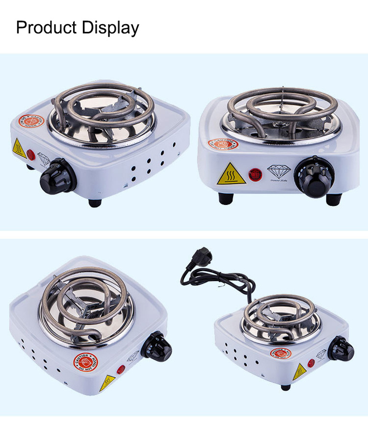 Electric 500W Charcoal Heater Stove Mini Stove Hot Plate Home Heater with Indicator Light and Non-Slip Rubber feet mini stove