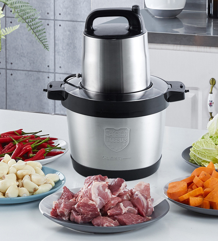 6L 4500W Silver Crest Pure Copper Electric Meat Grinder Yam Pounder Pounding Mincer Fufu Machine