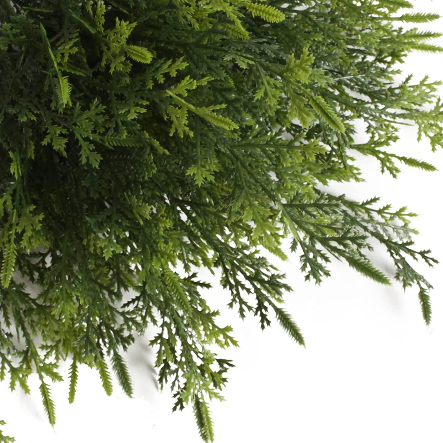 Artificial Outdoor Plants  Faux Cedar Plants Plastic Faux Pine tree Stems Greenery Shrubs UV Resistant Colorfast Indoor Outdoor