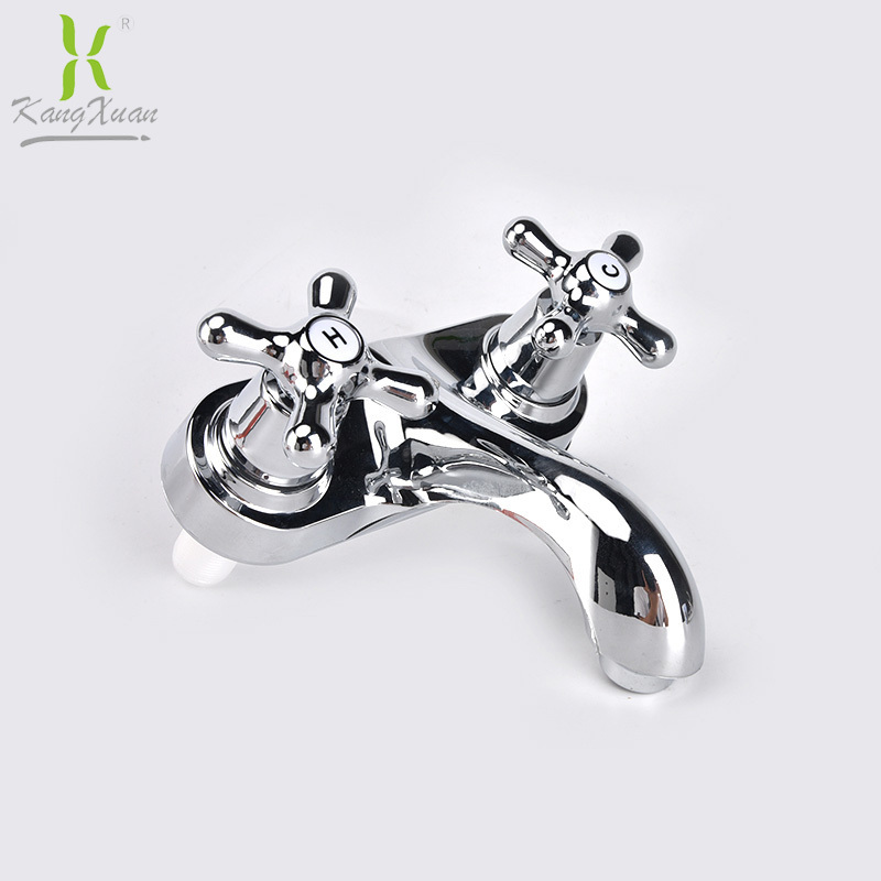 Kangxuan Sanitary Ware Modern Luxury Single Hole Plastic Chrome Bathroom Wash Basin Mixers Faucet 4