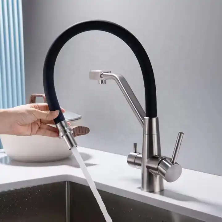 SUS304 Stainless Steel Three-Way Kitchen Sink Mixer Faucet Three-Way Kitchen Sink Faucet Filter Sink Mixer Drinking Water Faucet