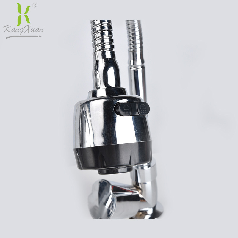 Single handle flexible hose kitchen brand faucet with sprayer