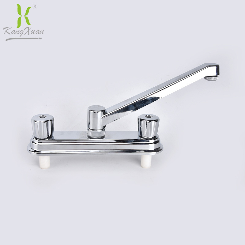 8 inch double handle sink faucet, hot and cold mixer water tap for kitchen