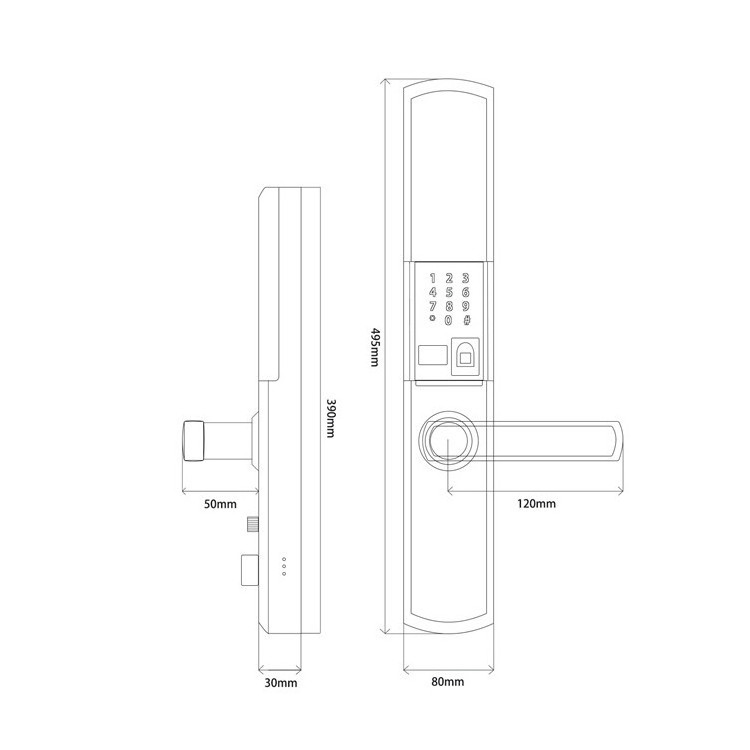 outdoor gate Remote control keypad electronic dead bolt doorlock digital electric smart lock fingerprint main door home locks