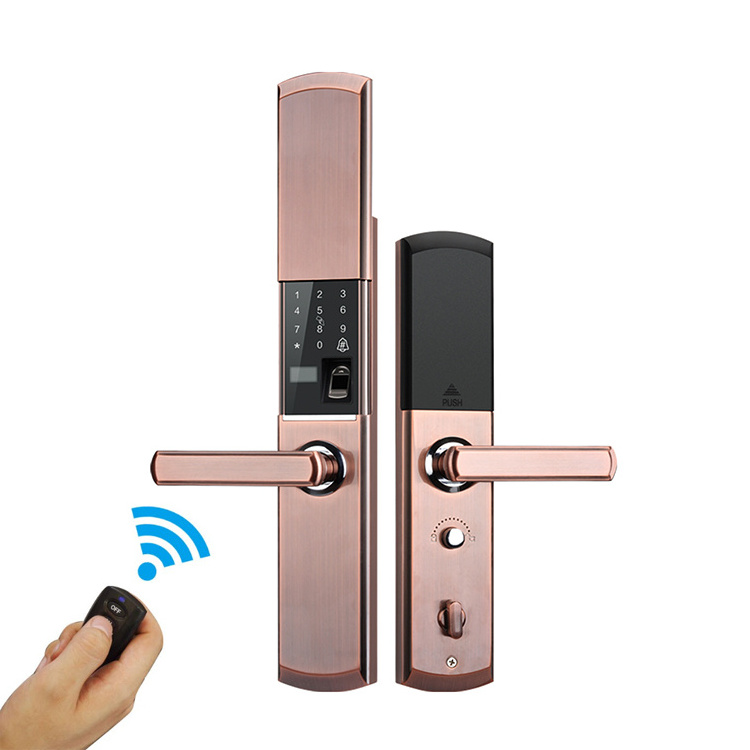 outdoor gate Remote control keypad electronic dead bolt doorlock digital electric smart lock fingerprint main door home locks