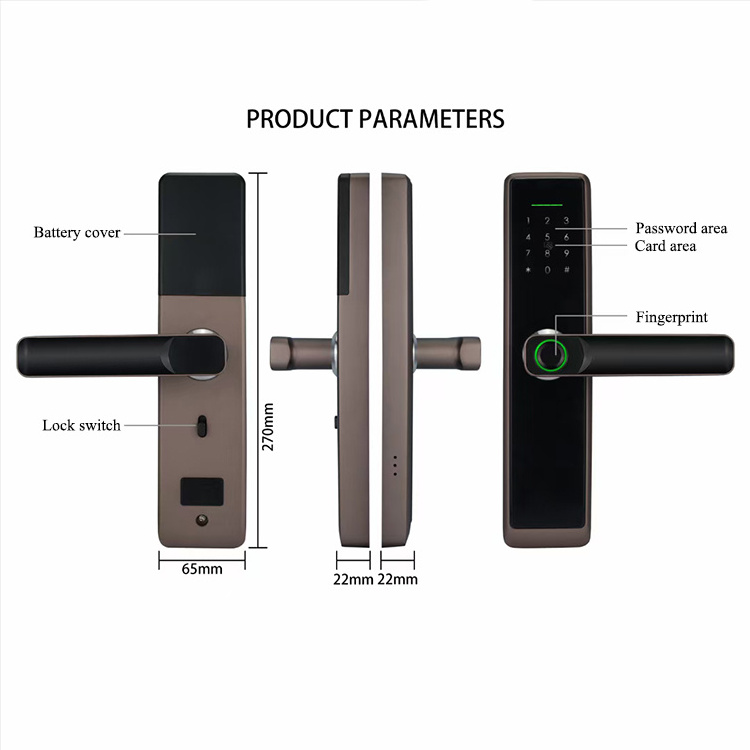 Bilixo Tuya ttlock WiFi zigbee App Smart Door Lock Biometric fingerprint knob main handle Digital Keyless dool entry home locks