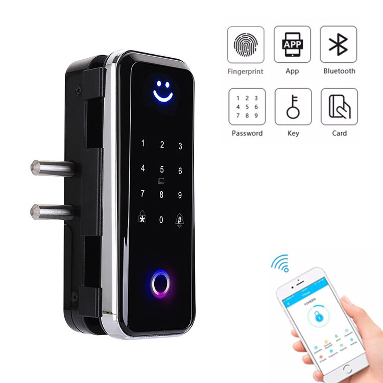 Bilixo ttlock app remote control home locks Electronic smart fingerprint sliding password digital glass for front main door lock