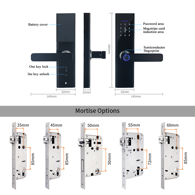 Bilixo ttlock tuya smart lock office google home management fingerprint password card keyless cerradura inteligente door lock