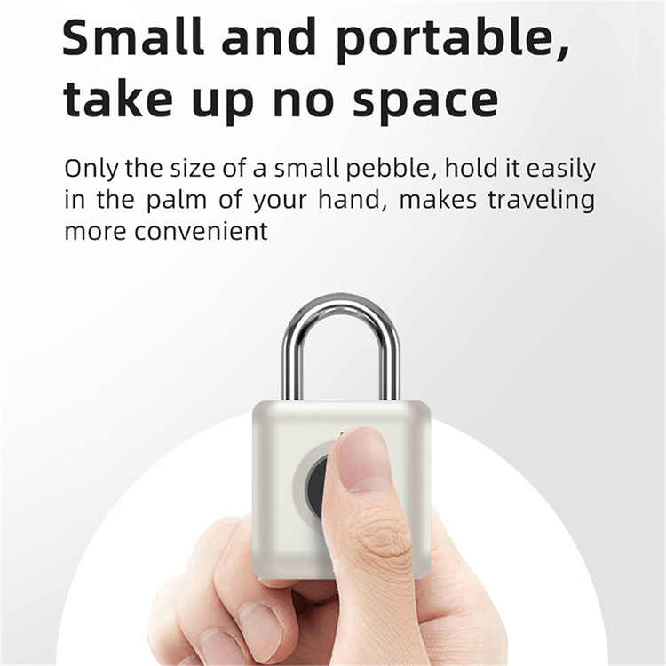 OEM Waterproof IP 62 Smart lock Digital Fingerprint Padlock Smart Biometric Fingerprint Pad lock home locks