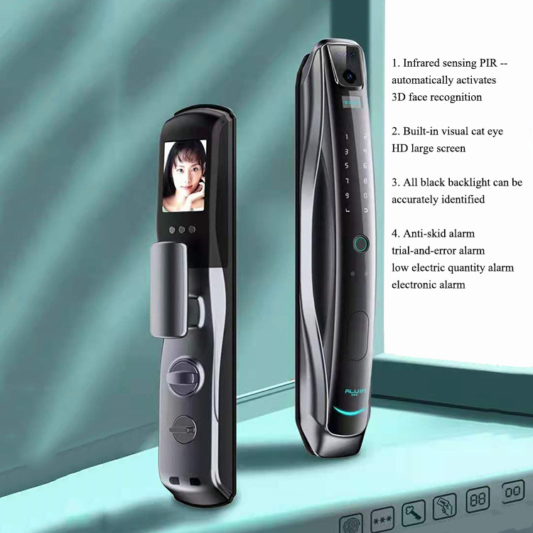 Camera Electronic Biometric Fingerprint Security Smart Door Lock Password Usmart go APP Key IC Card cerradura inteligente