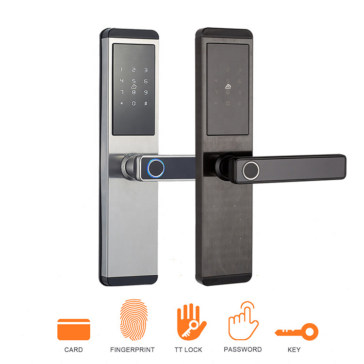 Bilixo Tuya Smart Life Locks Wifi outdoor gate TTlock BLE app digital Fingerprint handle Door cerradura inteligente zigbee lock