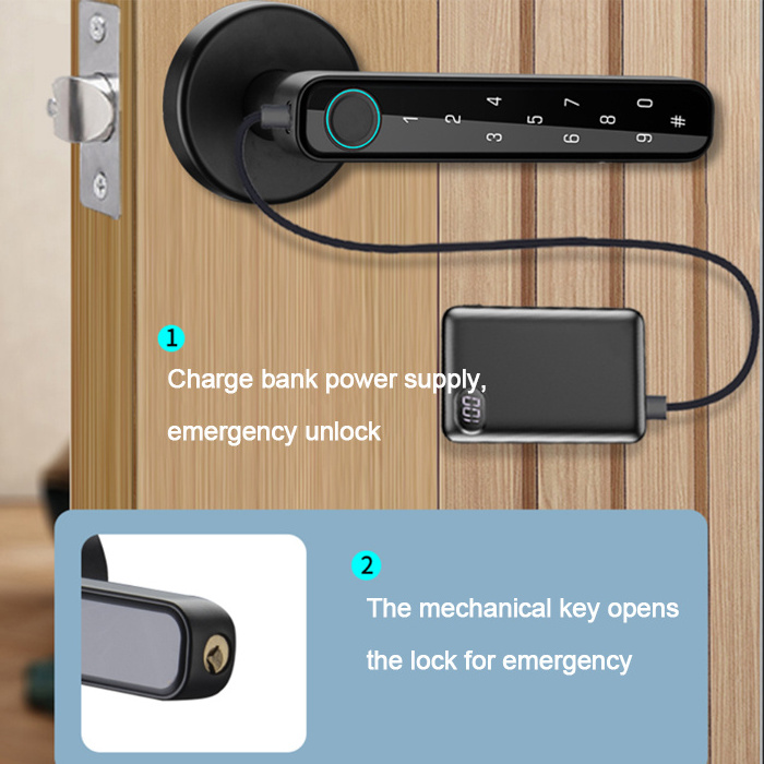 august digital tuya ttlock dead bolt smart door lock for front metal door finger print electric keyless entry smartlock locks