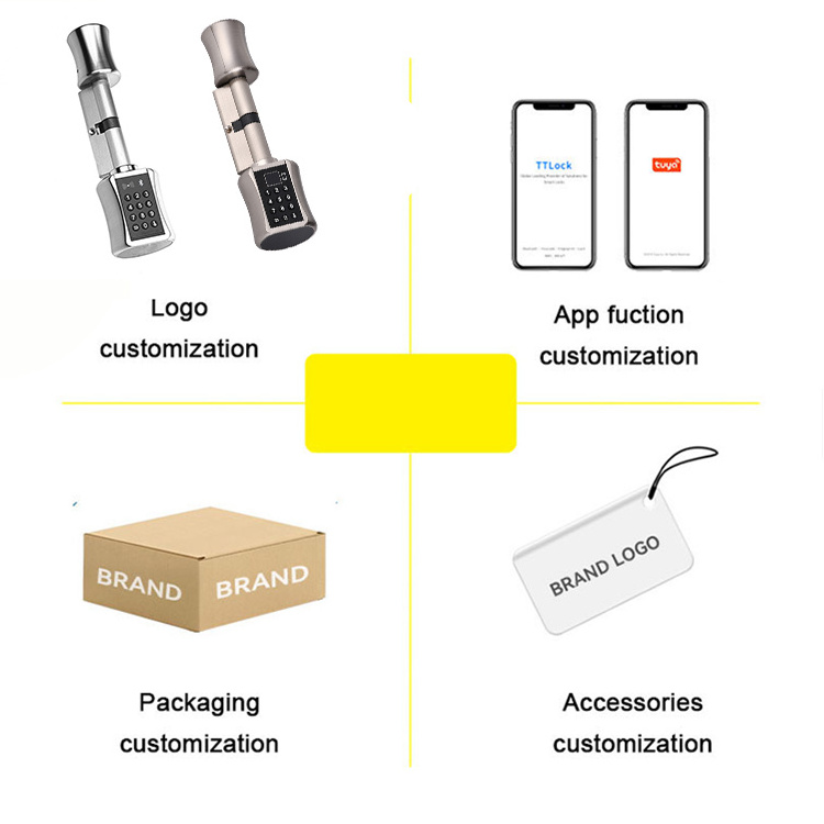 smart cylinder keyless entry doorlock candado inteligente house ttlock home electronics waterproof handle door lock