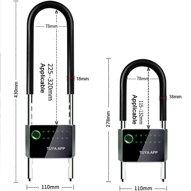 oem smart lock tuya glass door bicycle locks for bike sport home electronics smartlock digital candado inteligente