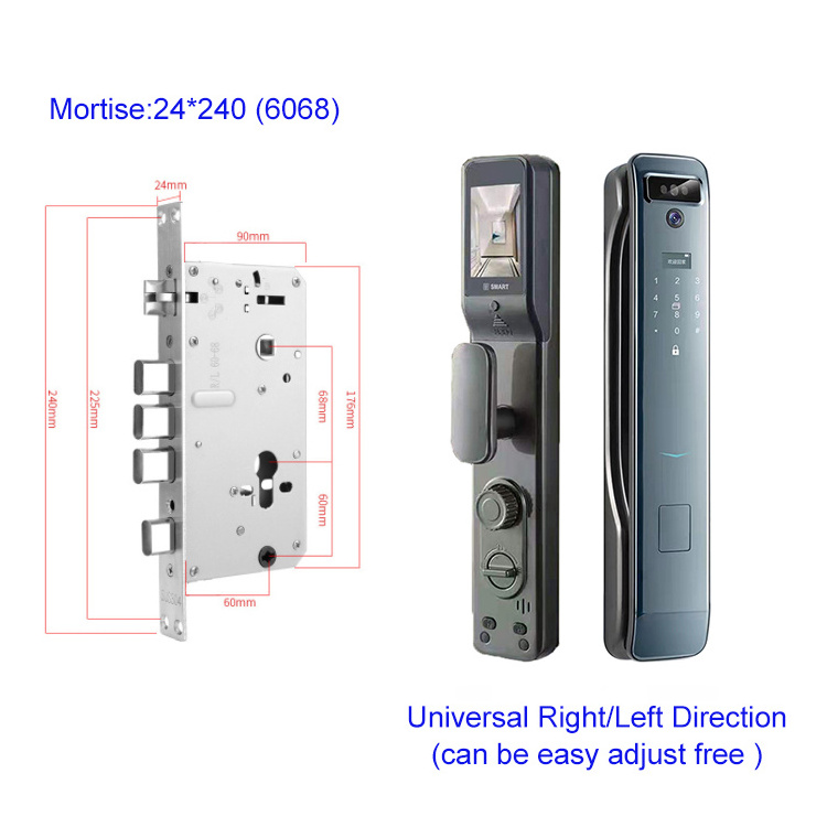 3D Face Recognition Security Door Password Lock Automatic Smart Lockup Wifi Mobile Phone Tuya Fingerprint Door Lock