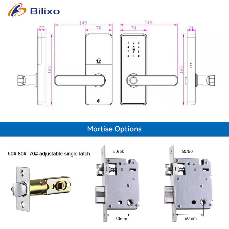 Tuya TTlock APP Smart Door Reinforcement Lock Security Guard Latch Digital Fingerprint Door Lock For Front Door