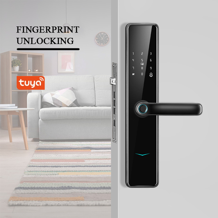 High Quality 6068 Mortise Smart Door Lock Tuya WiFi APP Wireless Fingerprint Secure Nice Design