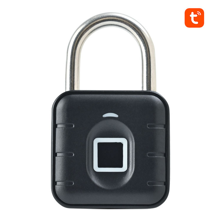 Tuya BLE Smart Electronic Padlock with Fingerprint Password Showerproof for Wood Steel Glass Doors