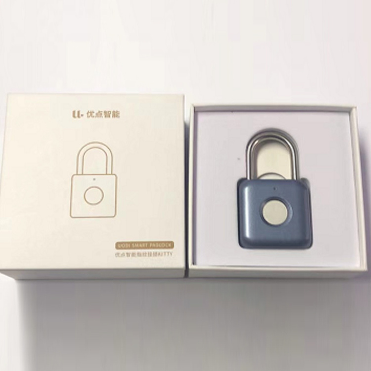 Biometric Thumbprint Smart Padlock Colorful High Security Waterproof Electronic Padlock with  USB Charging