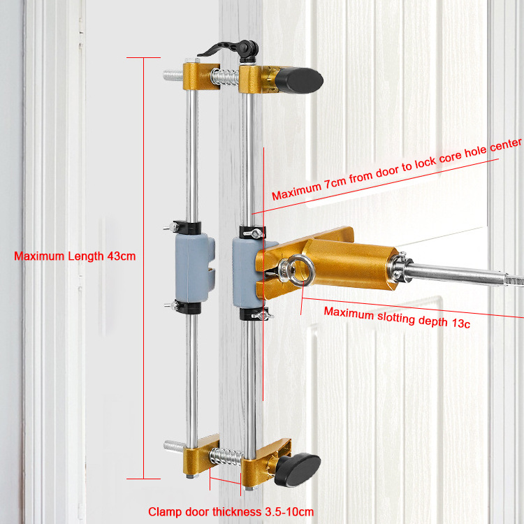 Replace Mortice Solid Wood smart Lock Jig Hole Opener Door Fitting Jig Kit Mortise Tool Hole Saw Opener