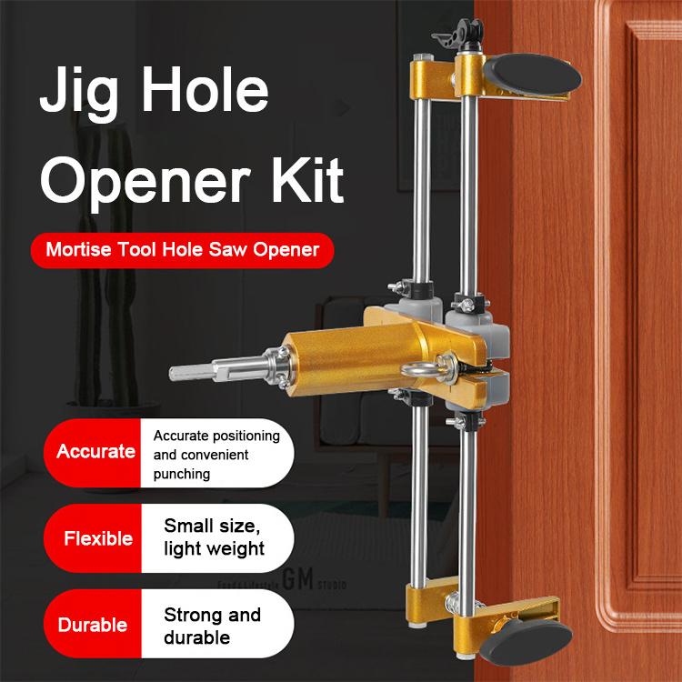 Replace Mortice Solid Wood smart Lock Jig Hole Opener Door Fitting Jig Kit Mortise Tool Hole Saw Opener