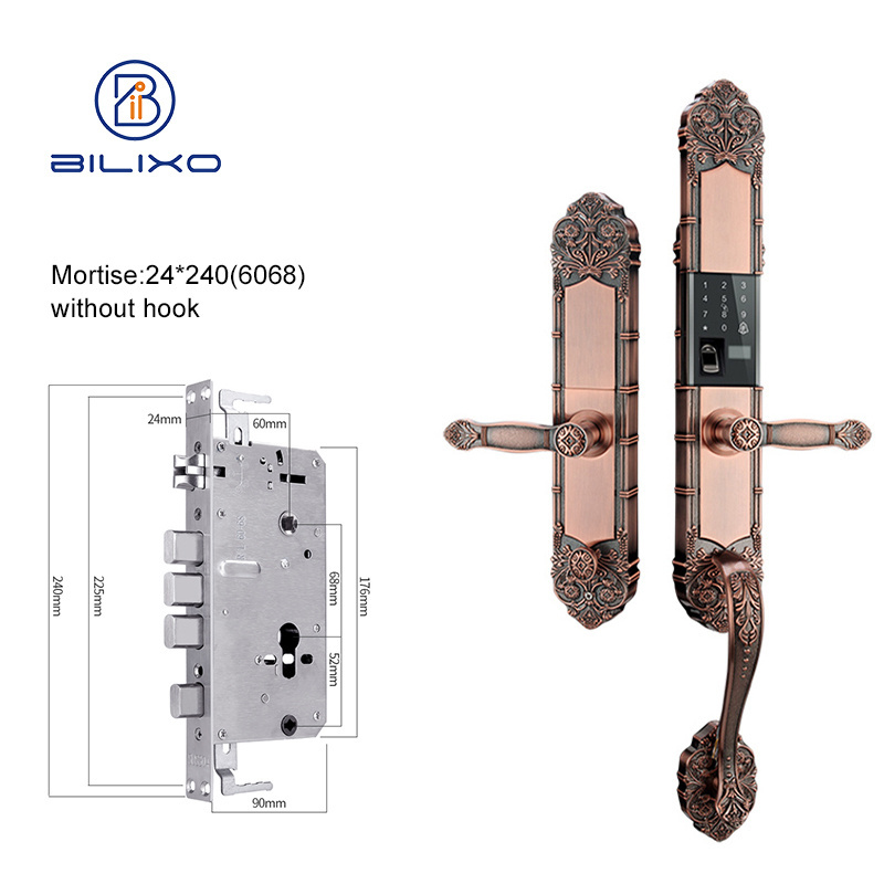 Fingerprint Mechanical Lock Tuya Keypad Anti-theft Digital IC Card Intelligent Lock with Passcode