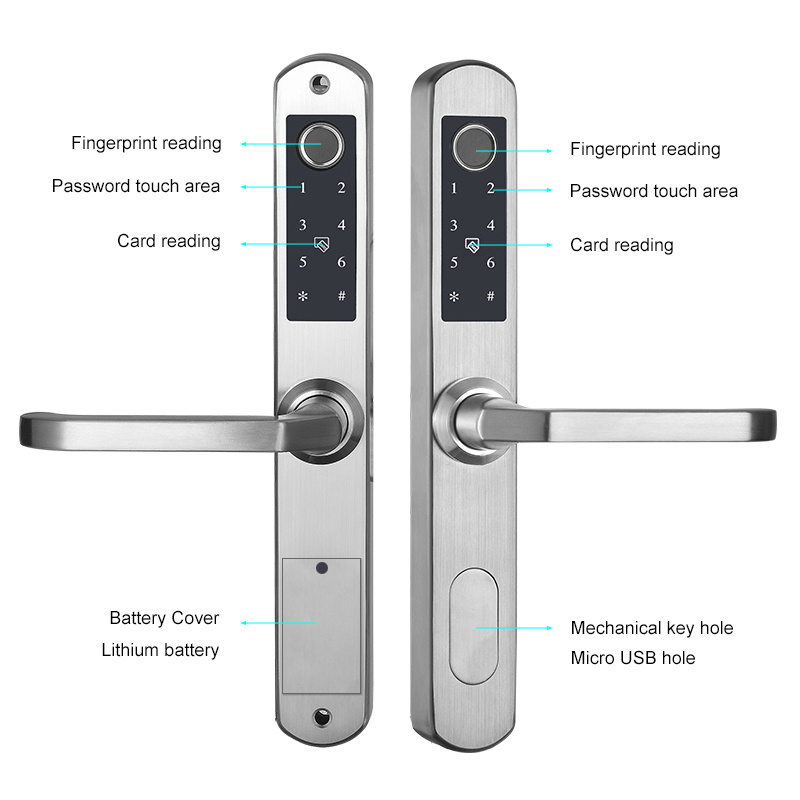 security tuya key main sliding door smart lock deadbolt home electronics smartlock electric finger print waterproof double side