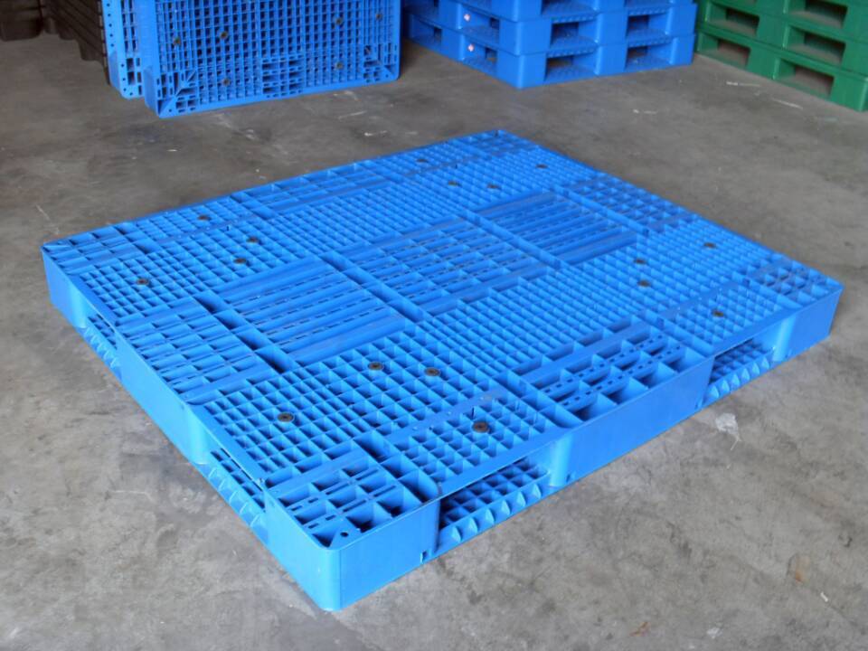 Durable Heavy Duty HDPE Double Sided Grid Open Deck Turnover Plastic Pallet For Industry