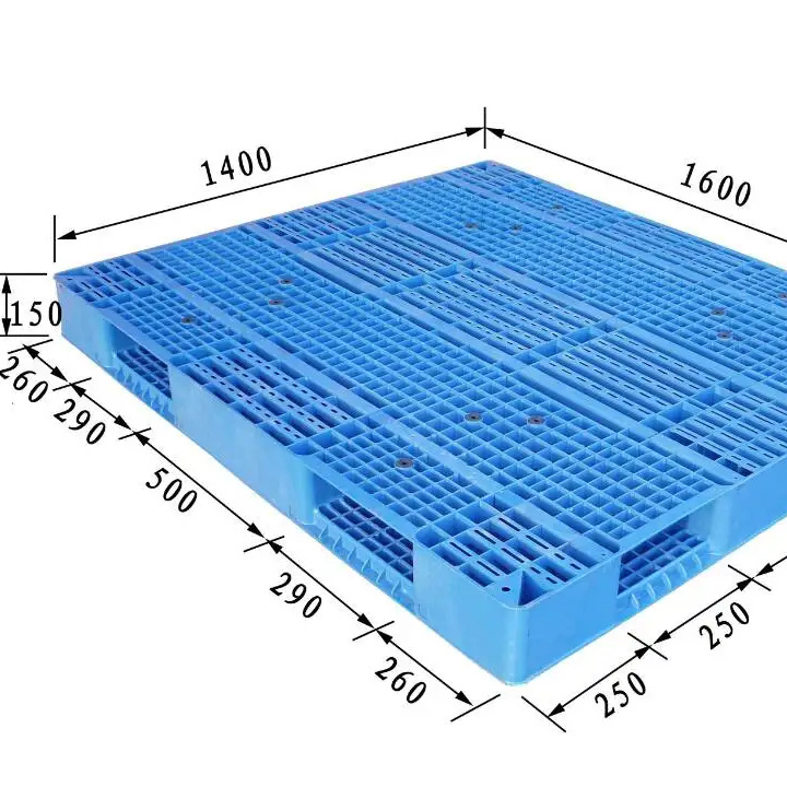 Durable Heavy Duty HDPE Double Sided Grid Open Deck Turnover Plastic Pallet For Industry