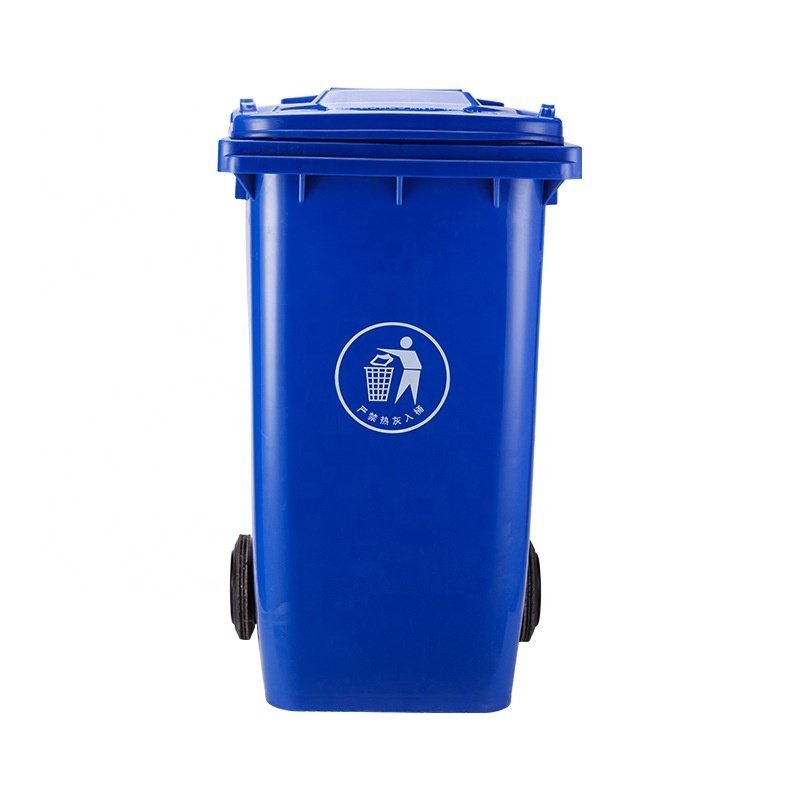 Standard size medical dustbin garbage container plastic outdoor waste bin with wheels