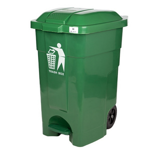 70 Liter With Wheels And Pedal Plastic Trash Can Waste Bin Garbage Bin Dustbin