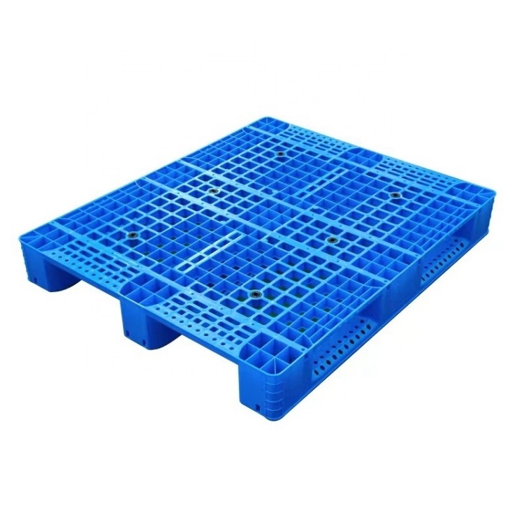 Customized multiple size 1200x1000 Blue Pallet Warehouse Industry Reinforced Flat Racking Cheap Plastic Pallet For Sale