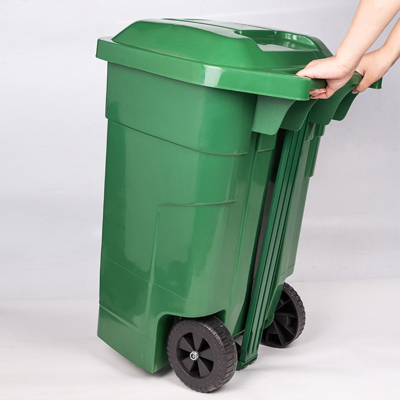 70 Liter With Wheels And Pedal Plastic Trash Can Waste Bin Garbage Bin Dustbin