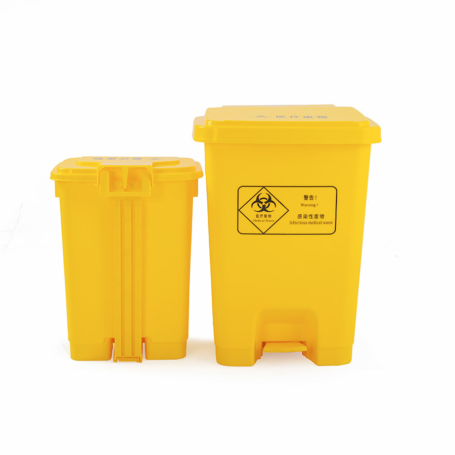 Manufacturer Durable Foot Pedal Step Waste Bin Plastic Waste Bin For Hospital Home Kitchen