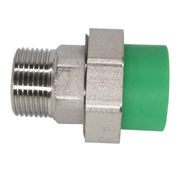 LK-202 plastic tube pipe and fitting white color water pipe fitting ppr male thread union iron union