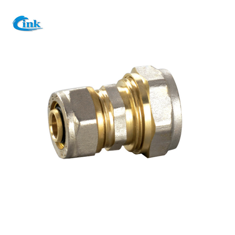 LK-4-513 ( L16*1/2F )  Factory supply high quality brass pipe compression fittings wall seated elbow