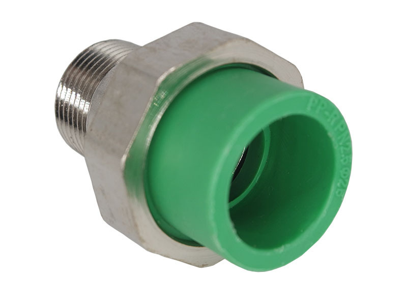 LK-202 plastic tube pipe and fitting white color water pipe fitting ppr male thread union iron union