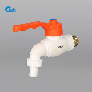 LK-1-001-M ( 20mm )  Factory Supply high quality  plastic handle brass plastic water hose cock ppr faucet water bib tap