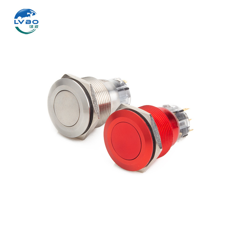 LVBO Metal button switch 1NO1NC Momentary switch push button switches 22mm automatic lock