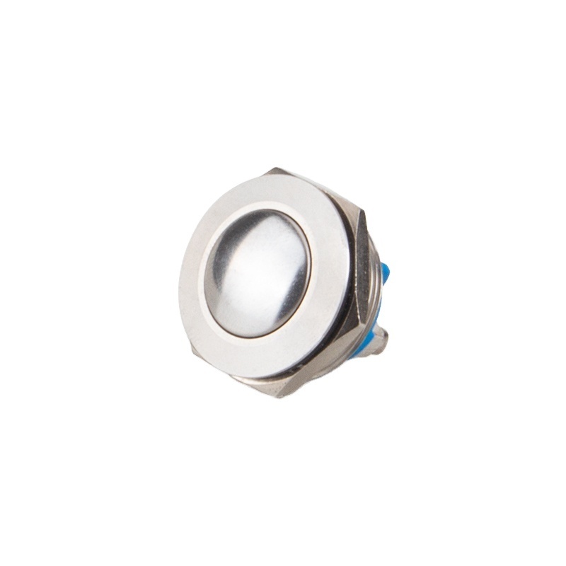 LVBO 22mm metal button switch screw foot waterproof Momentary  and Latching small circular switch