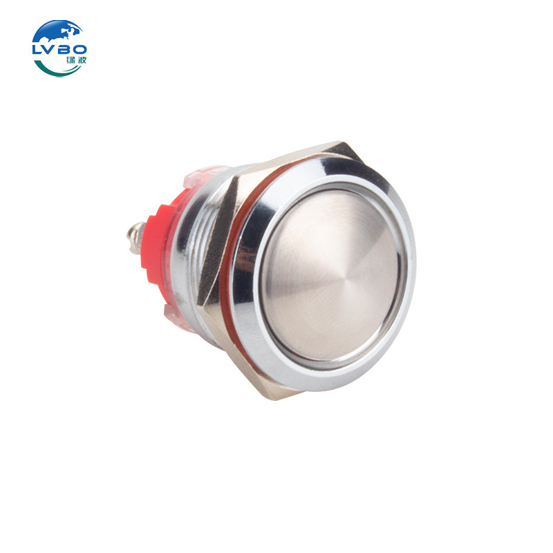 LVBO 2024 High current ball head push button Switch 22mm Customized Power Logo metal push button switch