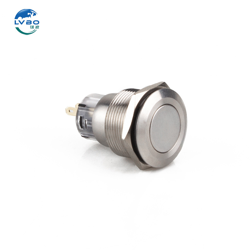 LVBO Normal Open Normal Close  metal timer light push button switches waterproof self locking push button switch 22mm