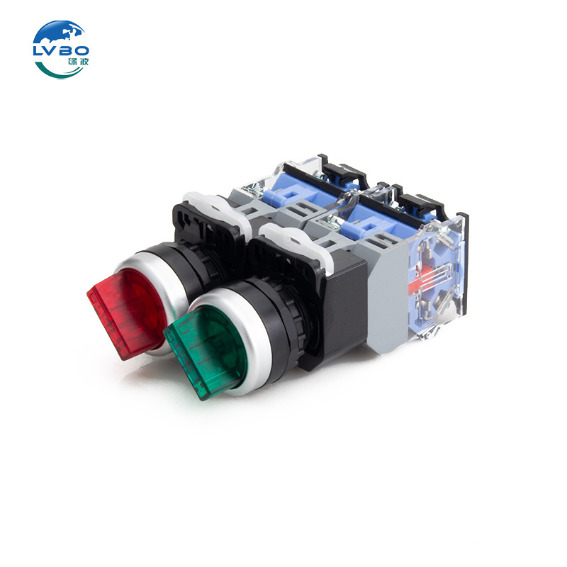 LVBO LA38-20X32 X22 2-speed and 3-speed self-locking reset rotary shift selection button switch 22mm